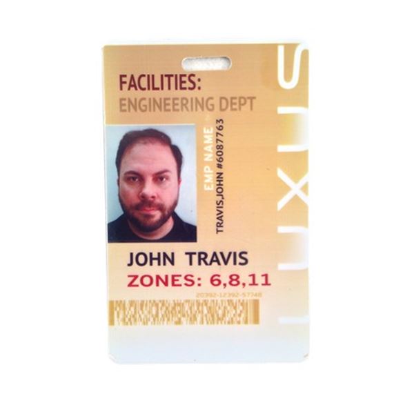 Sleepless John Travis 'Engineering Dept' I.D. tag Movie Props