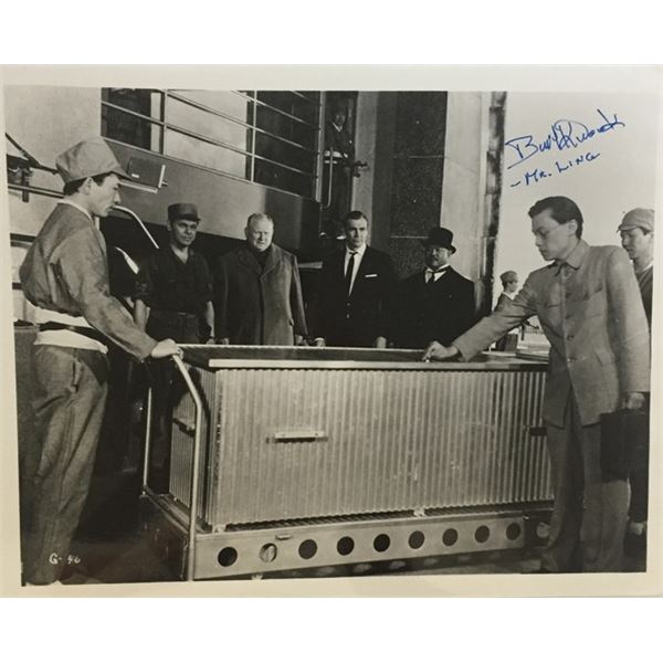 007 James Bond Goldfinger 1964 Mr Ling Burt Kwouk Signed Photo 007-james-bond-goldfinger-1964-mr-ling-burt-kwouk-signed-photo