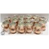 Image 1 : FLAT OF 16 NEW COPPER LINED ORNATE WATER CUPS