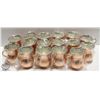 Image 1 : FLAT OF 16 NEW COPPER LINED ORNATE WATER CUPS