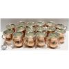 Image 1 : FLAT OF 16 NEW COPPER LINED ORNATE WATER CUPS