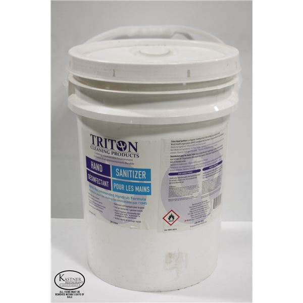 20L PAIL OF SEALED TRITON HAND SANITIZER