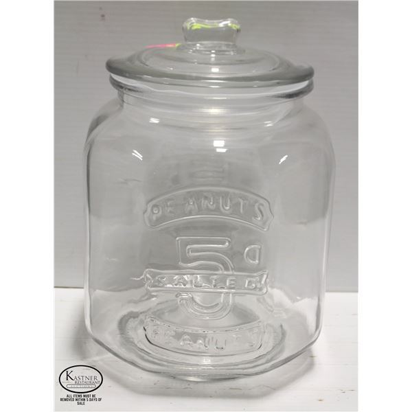 NEW LARGE STORE DISPLAY GLASS PEANUT JAR