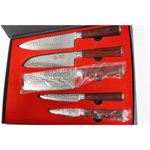 COMPLETE DEMASCUS STEEL KNIVES INCL: 8" CHEF'S
