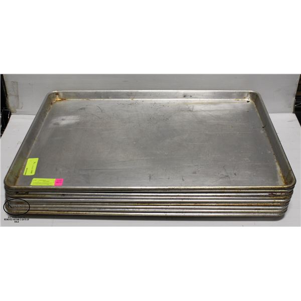 9 FULL SIZE COMMERCIAL ALUMINUM BUN PANS