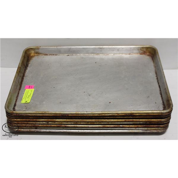 8 HALF SIZE COMMERCIAL ALUMINUM BUN PANS