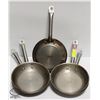Image 1 : FIVE 8" WINCO INDUCTION CAPABLE FRYING PANS