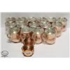 Image 1 : FLAT OF 16 NEW COPPER LINED ORNATE WATER CUPS