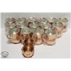 Image 1 : FLAT OF 16 NEW COPPER LINED ORNATE WATER CUPS