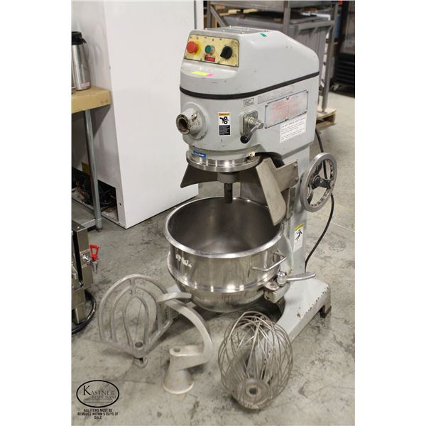 SPAR 40QT COMMERCIAL MIXER W/ ATTACHMENTS