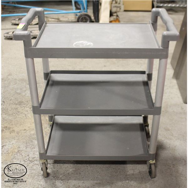 3-TIER COMMERCIAL SERVICE / BUSSING CART W/ HANDLE