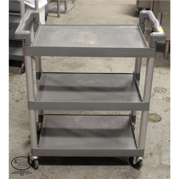 3-TIER COMMERCIAL SERVICE / BUSSING CART W/ HANDLE