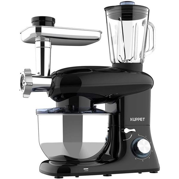 NEW KUPPET 3 IN 1 MULTI PURPOSE STAND MIXER, BLACK