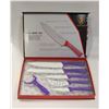 Image 1 : KITCHEN KING - 6 PIECE KITCHEN KNIFE SET (PURPLE)