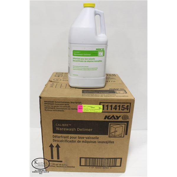 CASE W/ 4 JUGS OF WAREWASH DE-LIMER - 3.8L EACH