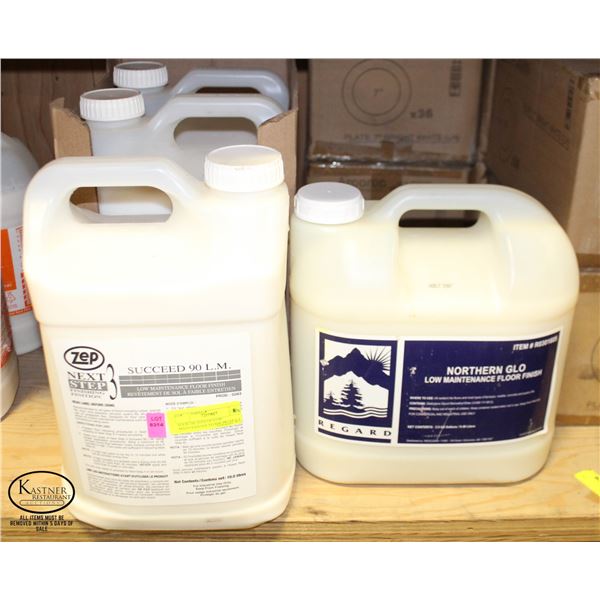FOUR 10L JUGS OF LOW MAINTENANCE FLOOR PRODUCT