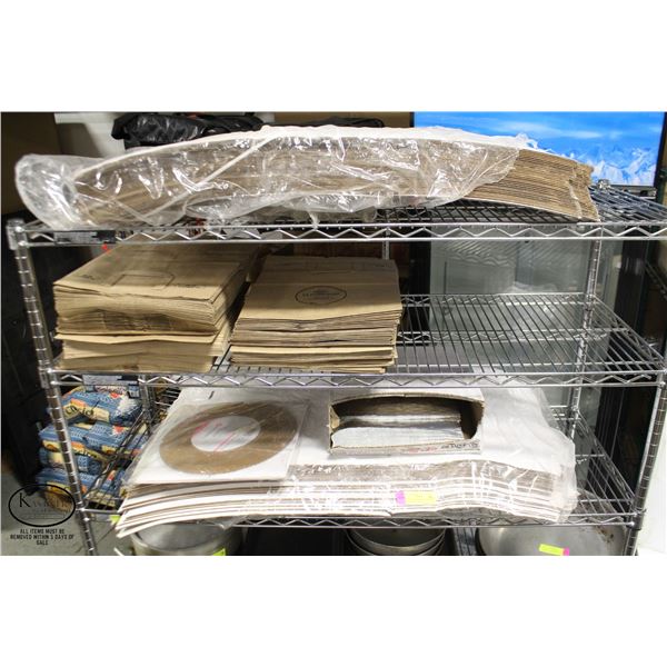 SHELF CONTENTS OF DISPOSABLES: TWO BUNDLES OF 15"