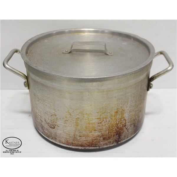COMMERCIAL ALUMINUM STOCK POT W/ LID & HANDLES