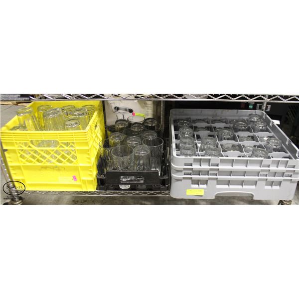 LOT OF APPROX. 50 LIBBEY DURATUFF 18OZ GLASSES +