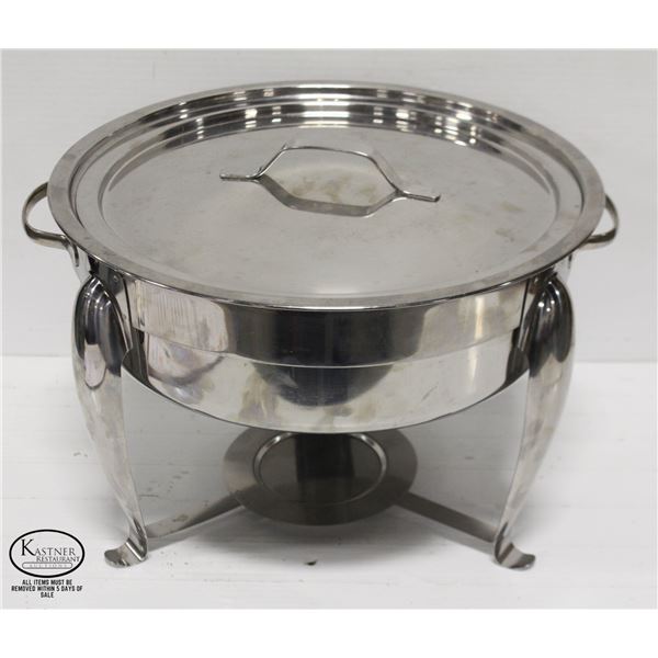 6QT CIRCULAR STAINLESS STEEL CHAFING DISH W/ LID