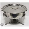 Image 1 : 6QT CIRCULAR STAINLESS STEEL CHAFING DISH W/ LID