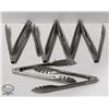 Image 1 : NINE WINCO 9.5"" STAINLESS STEEL TONGS