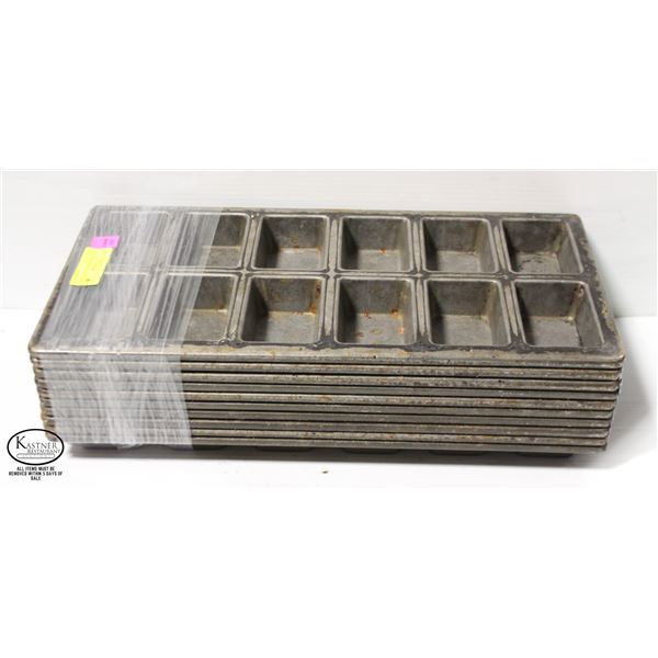 TEN 12 MINI LOAF BAKERS / BREAD PAN