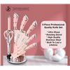 Image 3 : KITCHEN KING - 9 PIECE KITCHEN KNIFE SET (PINK)