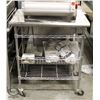 Image 1 : CHROME WIRE MOBILE CART W/ UNDERSHELF & BASKET