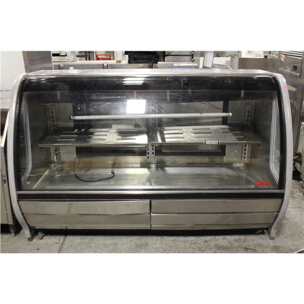 6' TORREY 680L CURVED GLASS DISPLAY CASE