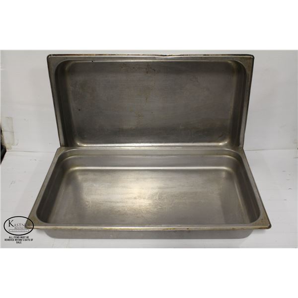 2 STAINLESS STEEL FULL SIZE INSERTS, 2" DEEP