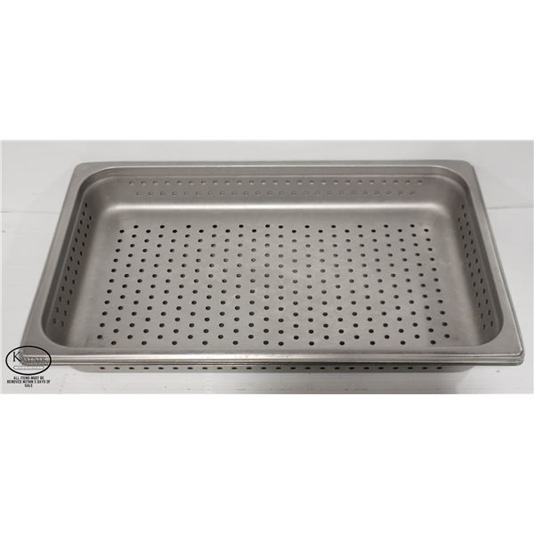 LOT OF 3 S/S FULL SIZE PERFORATED INSERTS, 2" DEEP