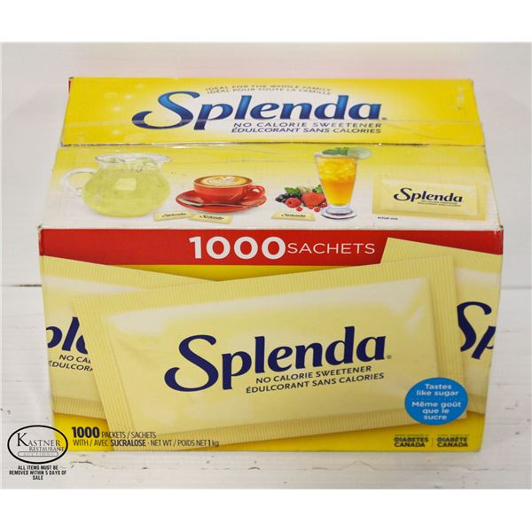 NEW CASE OF 1000 PACKETS OF SPLENDA