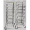 Image 1 : TWO 14-SLOT CHROME WIRE MENU HOLDER STAND