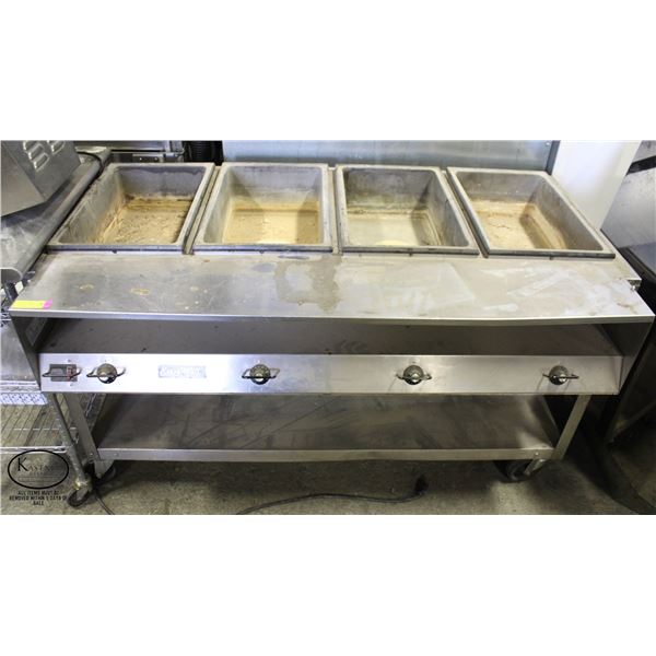 5' SERVEWELL VOLLRATH 4-WELL STEAM TABLE W/ UNDER