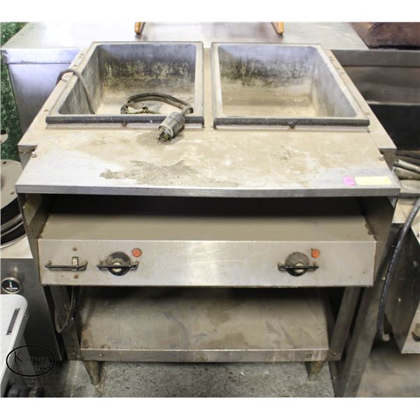 SERVEWELL VOLLRATH 2-WELL STEAM TABLE W/ LEGS