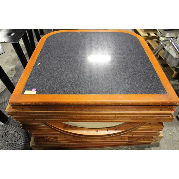 1 DOZEN MATCHING COMPOSITE DINING TABLETOPS