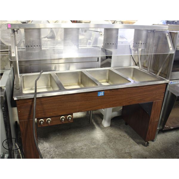 VOLLRATH 4-WELL MOBILE BUFFET / STEAM TABLE