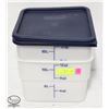 Image 1 : LOT OF 2 CAMBRO 12 QUART DRY INGREDIENT BINS W/