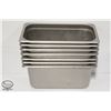 Image 1 : 7 STAINLESS STEEL 1/3 SIZE INSERTS, 6" DEEP