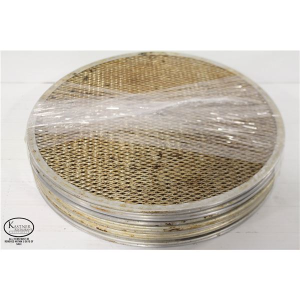 LOT OF 12 ALUMINUM 13" PIZZA SCREENS