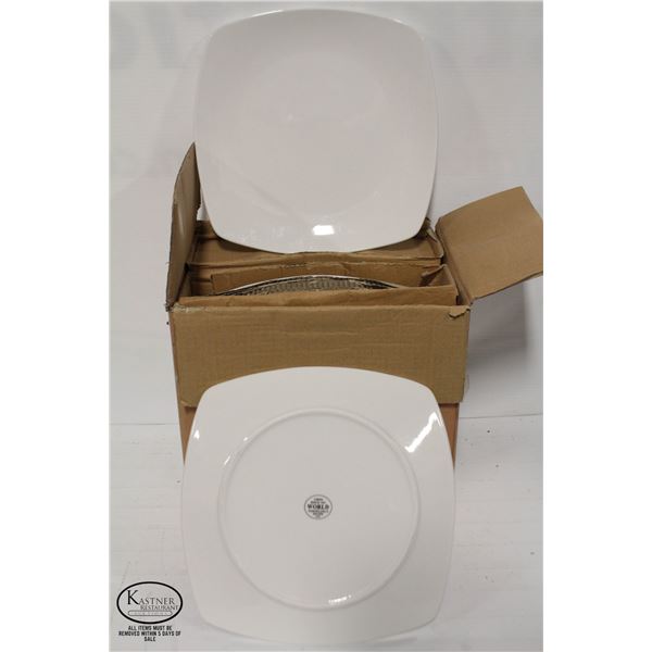 CASE 1 DOZEN NEW 12" SQUARE DINNER PLATES