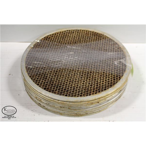 LOT OF 12  ALUMINUM 10" PIZZA SCREENS
