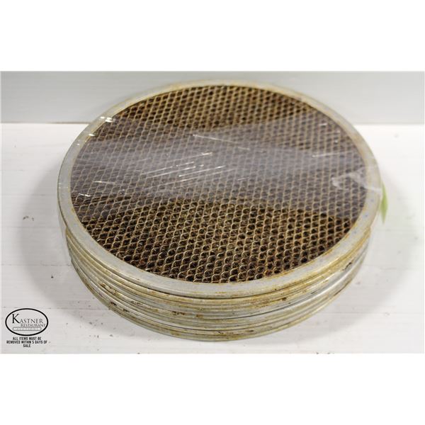LOT OF 12  ALUMINUM 10" PIZZA SCREENS