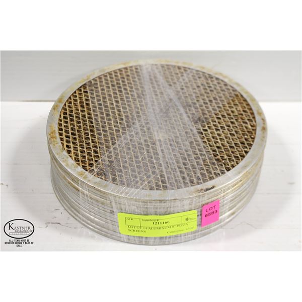 LOT OF 14 ALUMINUM 8" PIZZA SCREENS