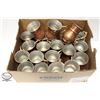 Image 1 : FLAT OF 18 USED COPPER LINED WATER CUPS