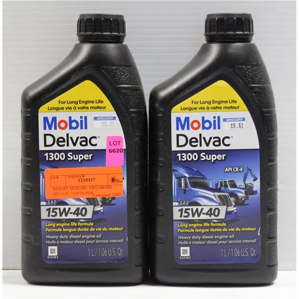 BAILIFF SEIZURE: TWO MOBIL DELVAC 1300 SUPER