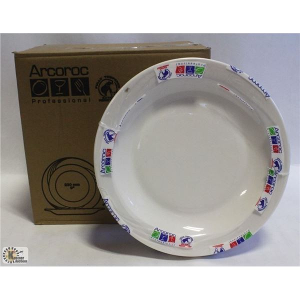 CASE OF 24 ARCOROC PROFESSIONAL 9" IVORY PLATES
