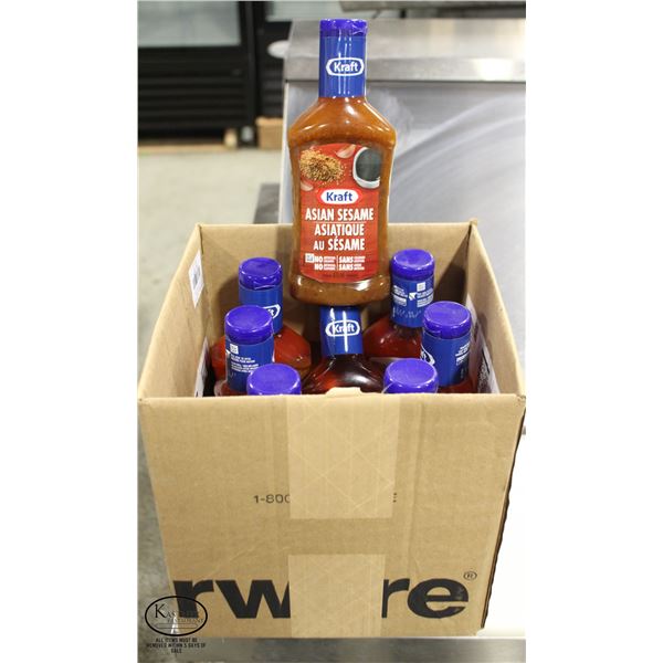 8 BOTTLES OF KRAFT ASIAN SESEME SALAD DRESSING