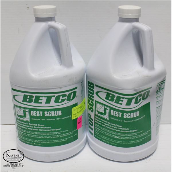 TWO 3.78L JUGS OF BETCO BEST SCRUB